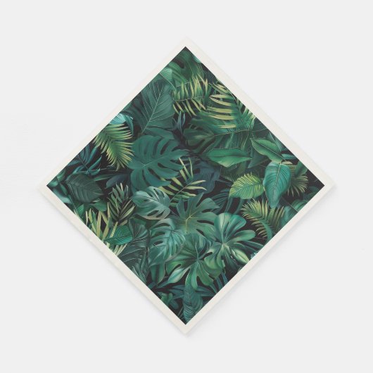 Tropische Regenwald-Blätter Serviette (Ecke)