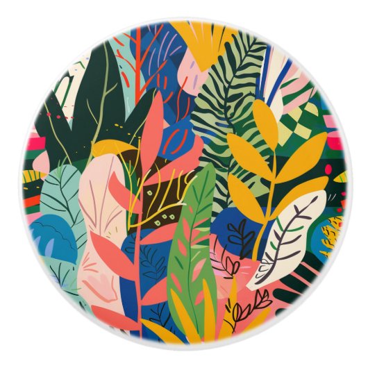 Tropische Regenwald-Keramik Keramikknauf (Vorderseite)