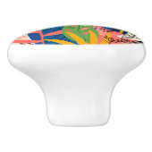 Tropische Regenwald-Keramik Keramikknauf (Seitenansicht)