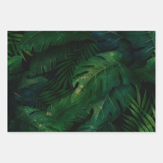 Tropische Regenwaldblätterung Geschenkpapier Set (Vorderseite)