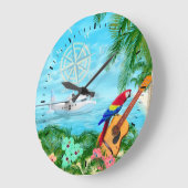 Tropische Reisen Große Wanduhr (Winkel)
