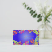 TROPISCHE RETRO-BOLD-BLUME, HIBISKUS VISITENKARTE (Stehend Vorderseite)