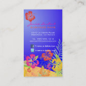 TROPISCHE RETRO-BOLD-BLUME, HIBISKUS VISITENKARTE (Rückseite)