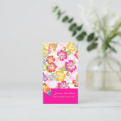 TROPISCHE RETRO-BOLD-BLUME, HIBISKUS VISITENKARTE (Stehend Vorderseite)