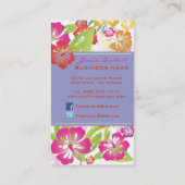 TROPISCHE RETRO-BOLD-BLUME, HIBISKUS VISITENKARTE (Rückseite)