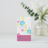 TROPISCHE RETRO-BOLD-BLUME, HIBISKUS VISITENKARTE (Stehend Vorderseite)