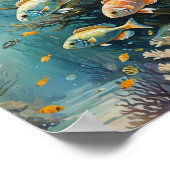 Tropische Riff-Fische Poster (Ecke)