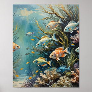 Tropische Riff-Fische Poster