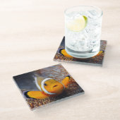 Tropische Rifffische - Clownfish Glasuntersetzer (Schrägansicht)