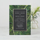 Tropische Romantik Einladung (Stehend Vorderseite)