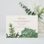 Tropische Romantik / Empfang Einladung (Stehend Vorderseite)