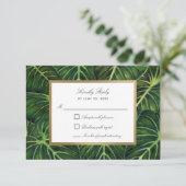 Tropische Romantik II RSVP Karte (Stehend Vorderseite)