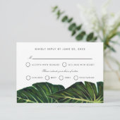 Tropische Romantik II RSVP Karte (Stehend Vorderseite)