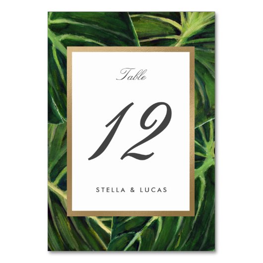 Tropische Romantik II Tischnummer (Vorderseite)