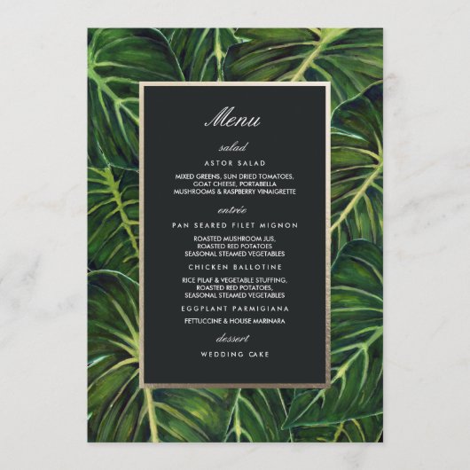 Tropische Romantik / Menü Menükarte (Vorderseite)