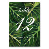 Tropische Romantik / Tabelle Nr. Tischnummer (Rückseite)