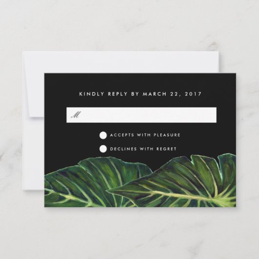 Tropische Romantik / UAWG RSVP Karte (Vorderseite)