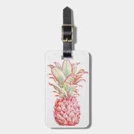 Tropische | rosa Ananas Gepäckanhänger