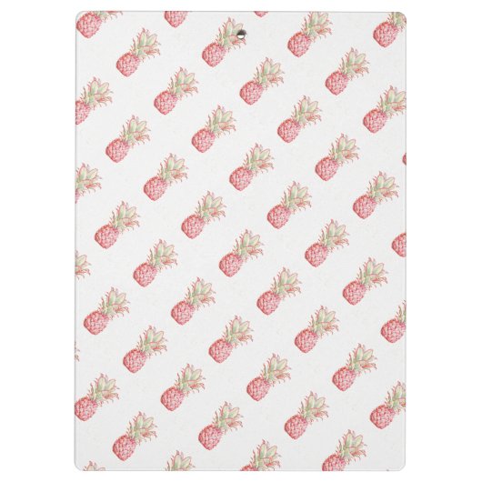 Tropische | rosa Ananas Klemmbrett (Rückseite)