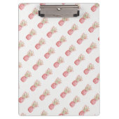 Tropische | rosa Ananas Klemmbrett (Vorderseite)