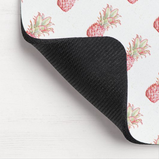 Tropische | rosa Ananas Mousepad (Ecke)