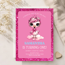 Tropische rosa Flamingo 1. Geburtstagsfeier