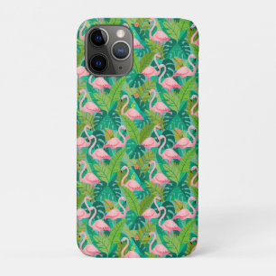 Tropische rosa Flamingos Dschungelfoliage Case-Mate iPhone Hülle