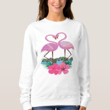 Tropische rosa Flamingos in der Liebe, Frauen