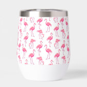 Tropische rosa Flamingos monogrammierte Initiale (Rückseite)