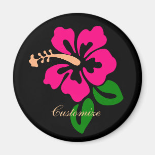 Tropische rosa Hibiskus-Blume Thunder_Cove Magnet