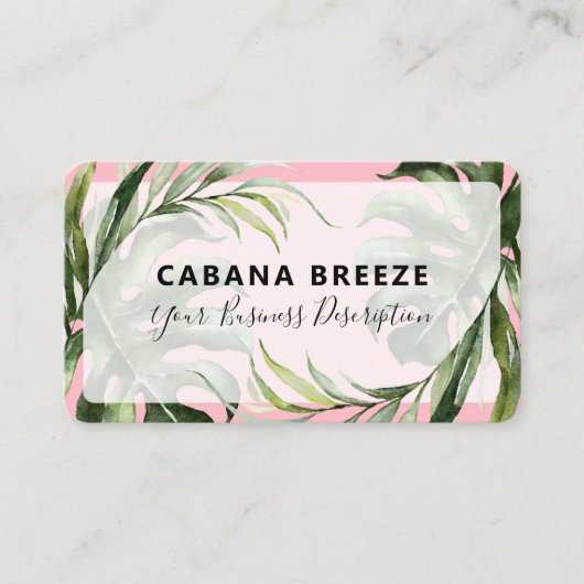 Tropische rosa Seife und Bade Visitenkarte (Vorderseite)