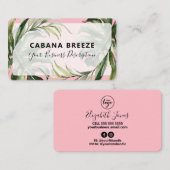 Tropische rosa Seife und Bade Visitenkarte (Vorne/Hinten)