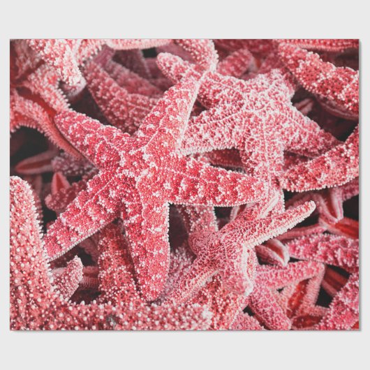 Tropische rosa Starfish Geschenkpapier (Flach)