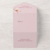 Tropische Rosa Tracera Hochzeit All In One Einladung (Außenbereich)