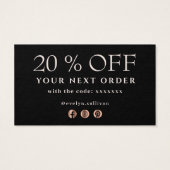 Tropische Rose dank Discount Card (Rückseite)