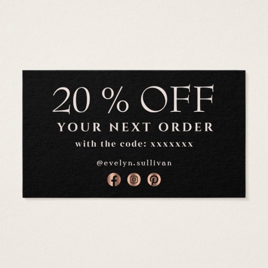 Tropische Rose dank Discount Card (Rückseite)