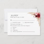 Tropische Rose Garden Wedding RSVP Card Dankeskarte (Vorderseite)
