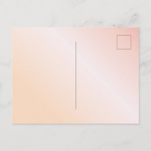 Tropische Rose Gold Brautdusche Einladung Postkarte (Rückseite)
