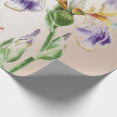 Tropische Rose mit Blumenzwiebeln Rosa Creamy Pear Geschenkpapier (Ecke)