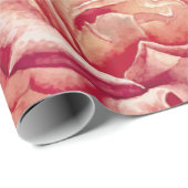 Tropische Rose mit Blumenzwiebeln Rosa Creamy Pear Geschenkpapier (Rolleneckpunkt)