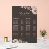 Tropische Rose Transparente schwarze Preisliste Acrylschild (Hochzeit)