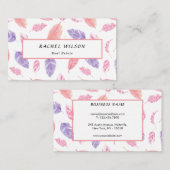 Tropische Rose Visitenkarte (Vorne/Hinten)