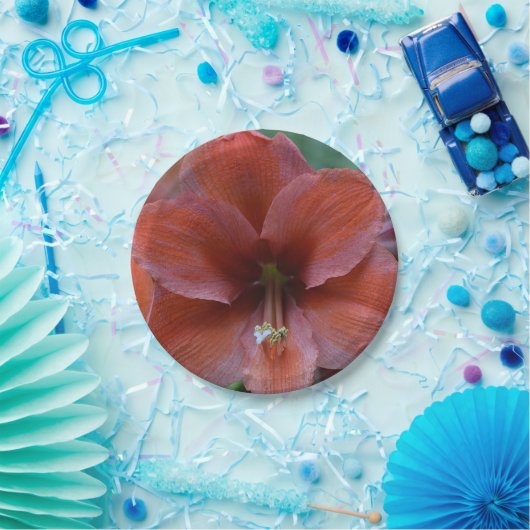 Tropische Rote Blume Pappteller (Party)