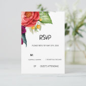 Tropische RSVP-Karte RSVP Karte (Stehend Vorderseite)