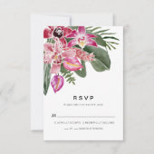 Tropische RSVP-Karte RSVP Karte (Vorderseite)