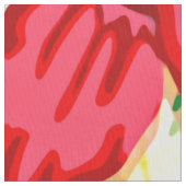 Tropische Ruby Red Hibiskus Blume Stoff (Nahaufnahme)