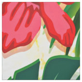 Tropische Ruby Red Hibiskus Blume Stoff (Muster)