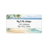 Tropische Rücksendeadresse Adressaufkleber (Vorne)