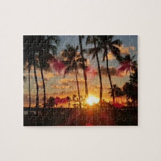 Tropische Ruhe: Eine hawaiianische Sonne und Palme Puzzle (Horizontal)