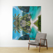 "Tropische Ruhe: Flucht in eine versteckte Bucht" Wandteppich (Beispiel)